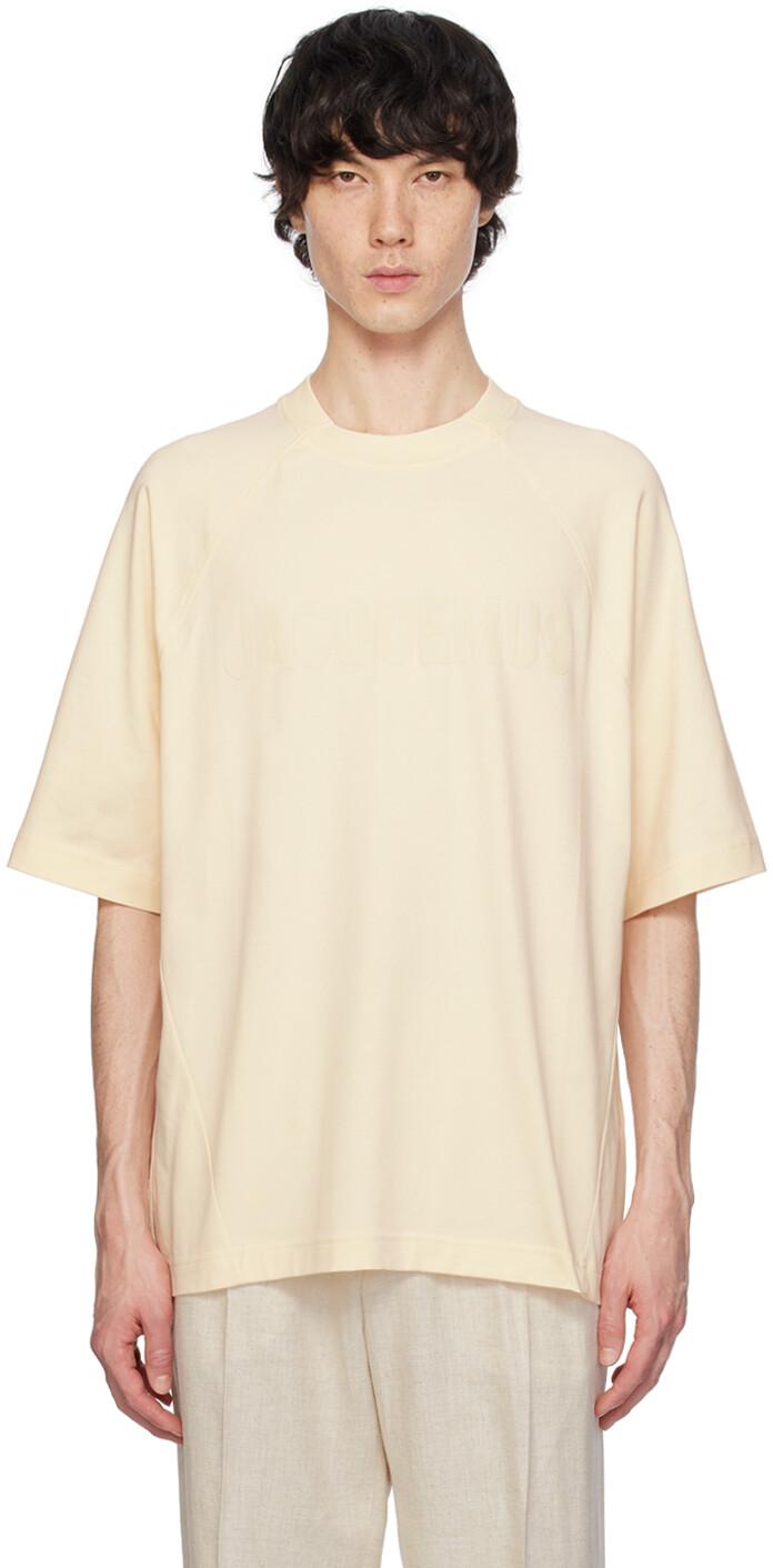 Бежевая футболка Les Classiques 'Le t-shirt Typo' Jacquemus
Бежевая футболка Les Classiques 'Le t-shirt Typo' Jacquemus