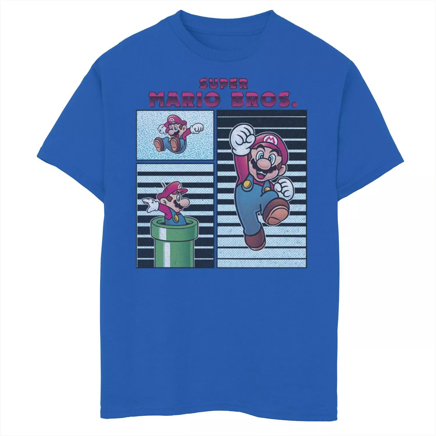 Футболка в полоску Super Mario Panels Mario Jumping Warp Pipe для мальчиков 8–20 лет Licensed Character
Футболка в полоску Super Mario Panels Mario Jumping Warp Pipe для мальчиков 8–20 лет Licensed Character
