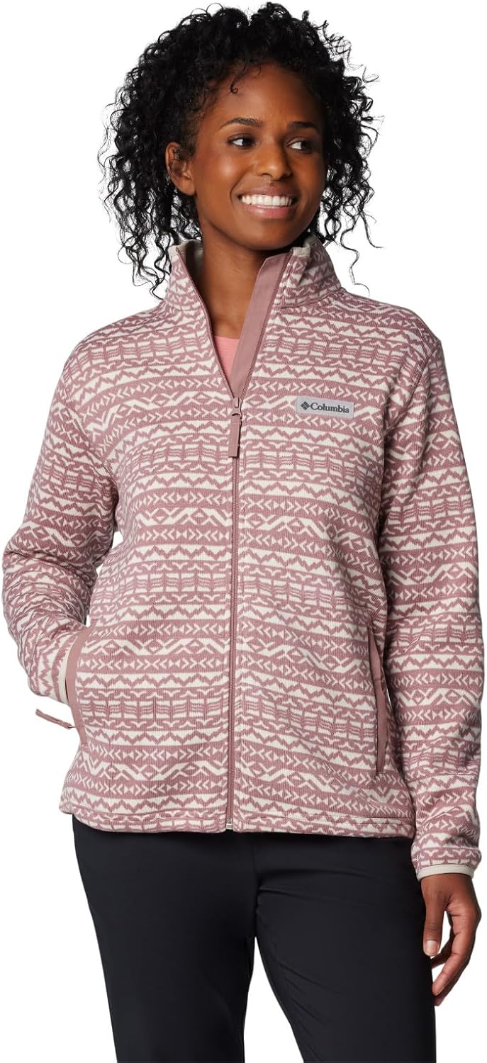 Columbia Women's Sweater Weather Print Full Zip, Fig Madras Tonal
Columbia Women's Sweater Weather Print Full Zip, Fig Madras Tonal