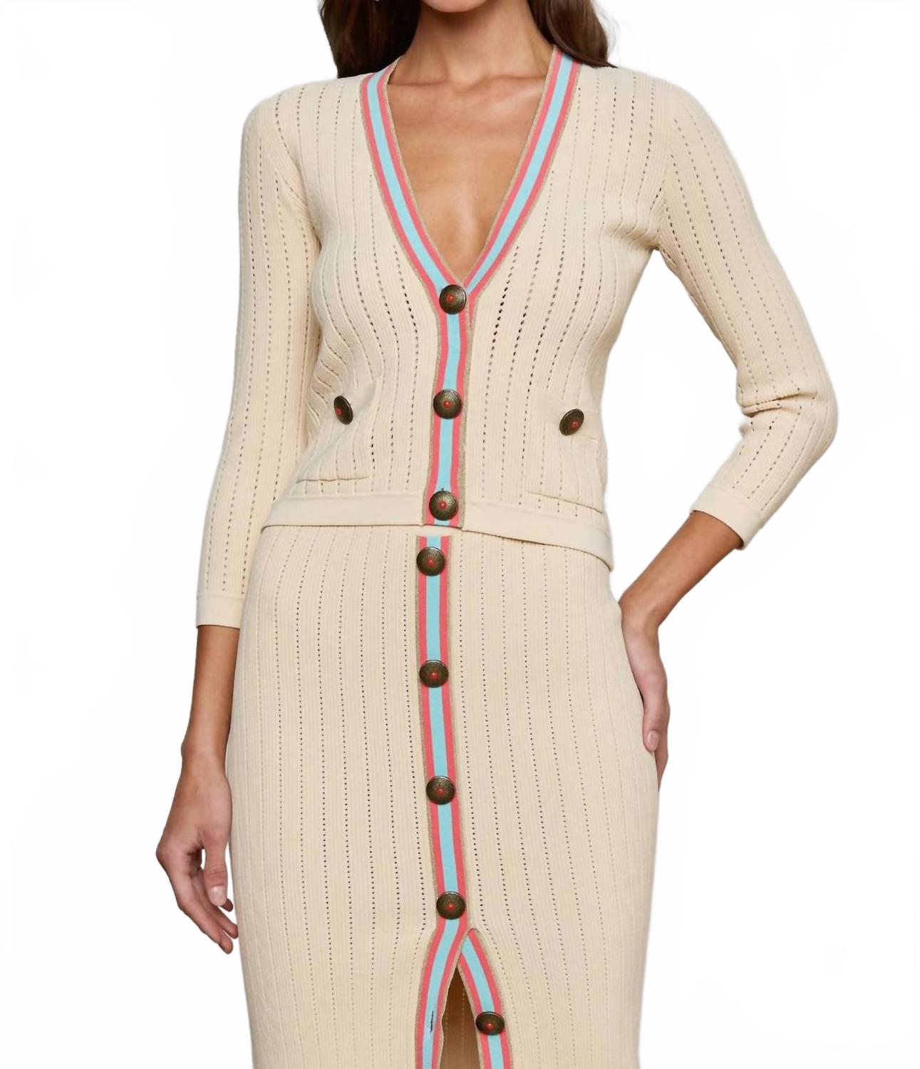 Ирвин Ажурный Вязаный Кардиган в цвете экрю/коралловый/светло-голубой L'Agence
Ирвин Ажурный Вязаный Кардиган в цвете экрю/коралловый/светло-голубой L'Agence