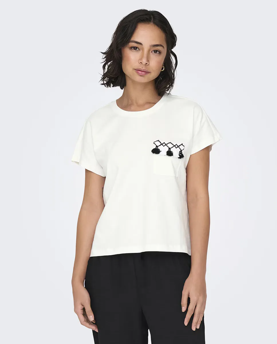 Женская футболка с передним карманом Only, белый
Женская футболка с передним карманом Only, белый