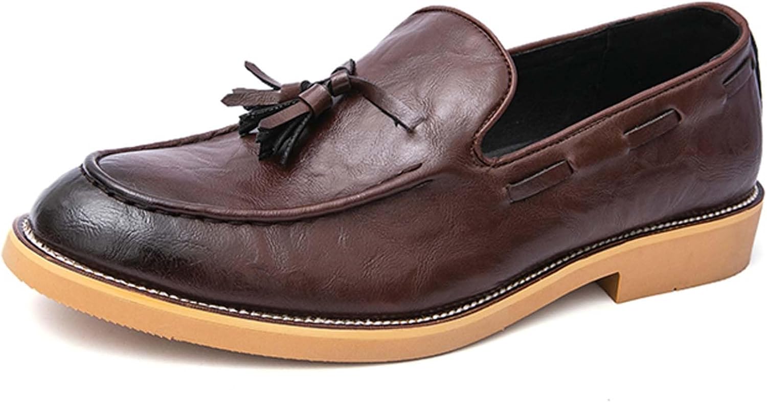Мужские лоферы с пенни, модные заостренные с кисточками, повседневные и формальные туфли, противоскользящие и удобные, для бизнеса, офиса, униформы, костюмов и фраков, кожаные туфли Generic, коричневый
Мужские лоферы с пенни, модные заостренные с кисточками, повседневные и формальные туфли, противоскользящие и удобные, для бизнеса, офиса, униформы, костюмов и фраков, кожаные туфли Generic, коричневый