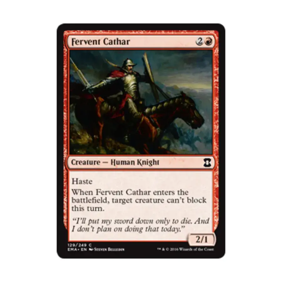 CCG Пылкий катар (C) (фольга), MTG - Eternal Masters
CCG Пылкий катар (C) (фольга), MTG - Eternal Masters