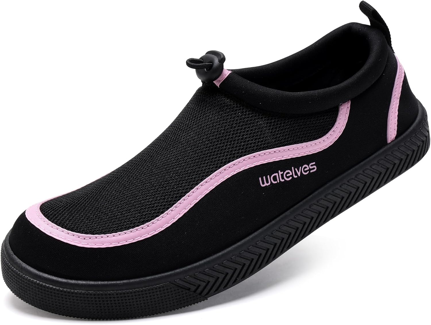 Водные туфли WateLves для мужчин и женщин - быстросохнущие повседневные водные кроссовки с отверстиями для слива, легкие, противоскользящие для водных активностей на открытом воздухе, черный/розовый
Водные туфли WateLves для мужчин и женщин - быстросохнущие повседневные водные кроссовки с отверстиями для слива, легкие, противоскользящие для водных активностей на открытом воздухе, черный/розовый