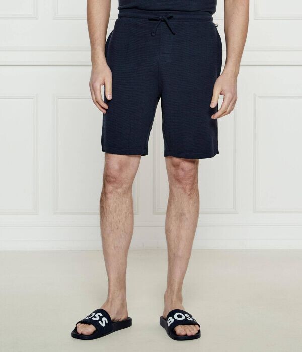 Шорты мужские Boss в рубчик, синий 
Шорты мужские Boss в рубчик, синий