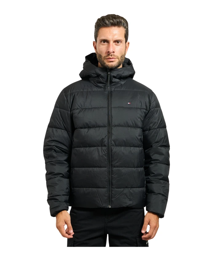 Черная стеганая куртка из рипстопа с капюшоном Tommy Hilfiger, черный
Черная стеганая куртка из рипстопа с капюшоном Tommy Hilfiger, черный