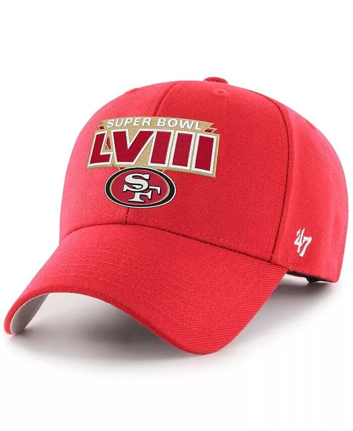 Мужская регулируемая кепка Scarlet San Francisco 49ers Super Bowl LVIII MVP '47 Brand, красный
Мужская регулируемая кепка Scarlet San Francisco 49ers Super Bowl LVIII MVP '47 Brand, красный