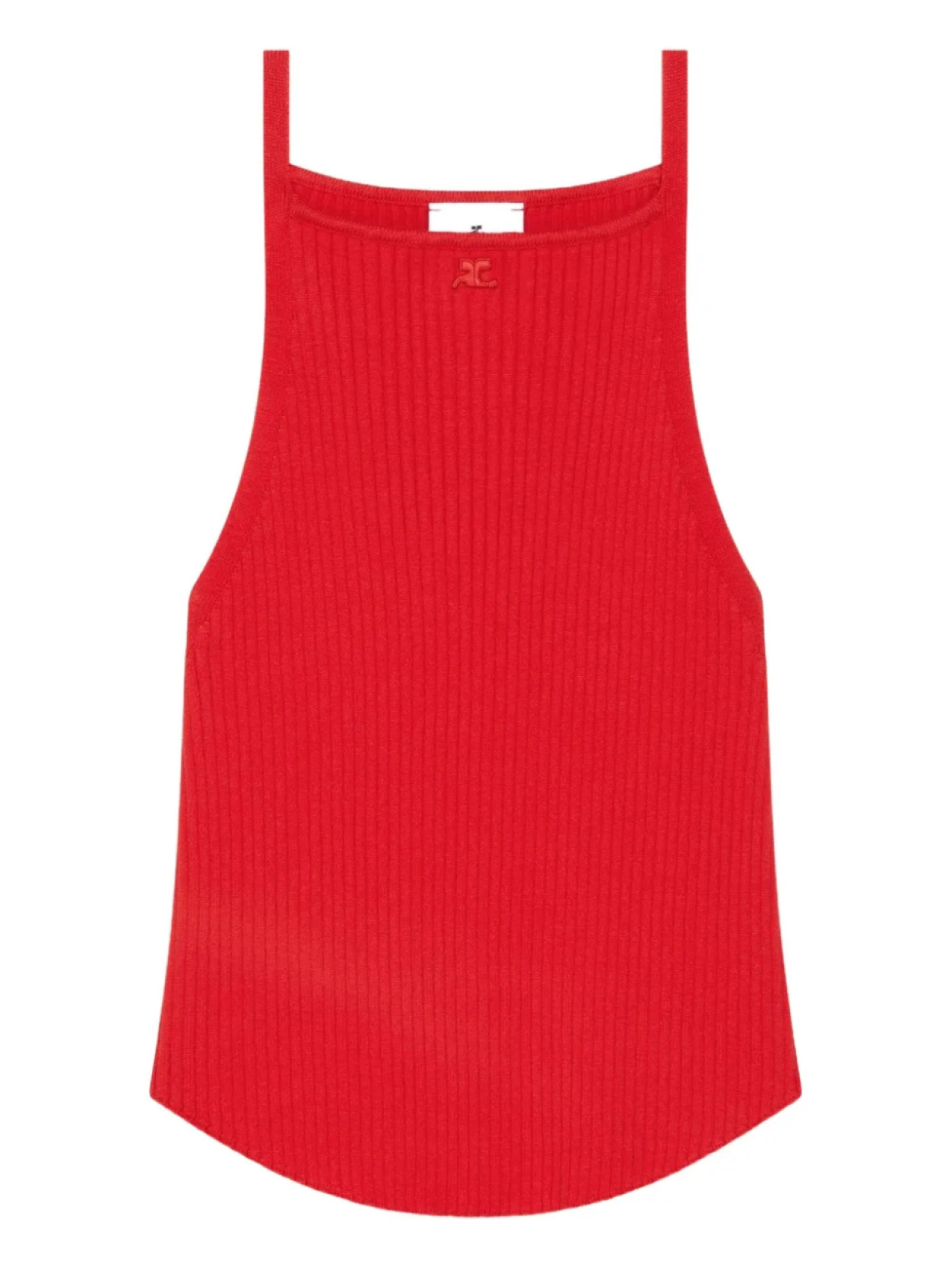 Courrèges топ в рубчик с вырезом халтер, красный
Courrèges топ в рубчик с вырезом халтер, красный