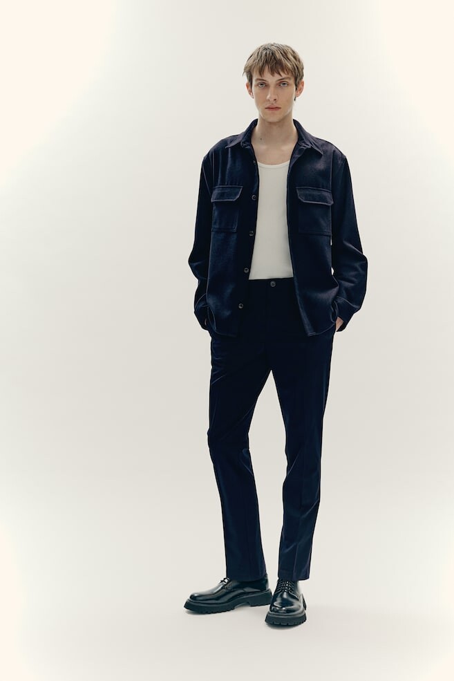 Элегантные брюки облегающего кроя H&M, синий
Элегантные брюки облегающего кроя H&M, синий