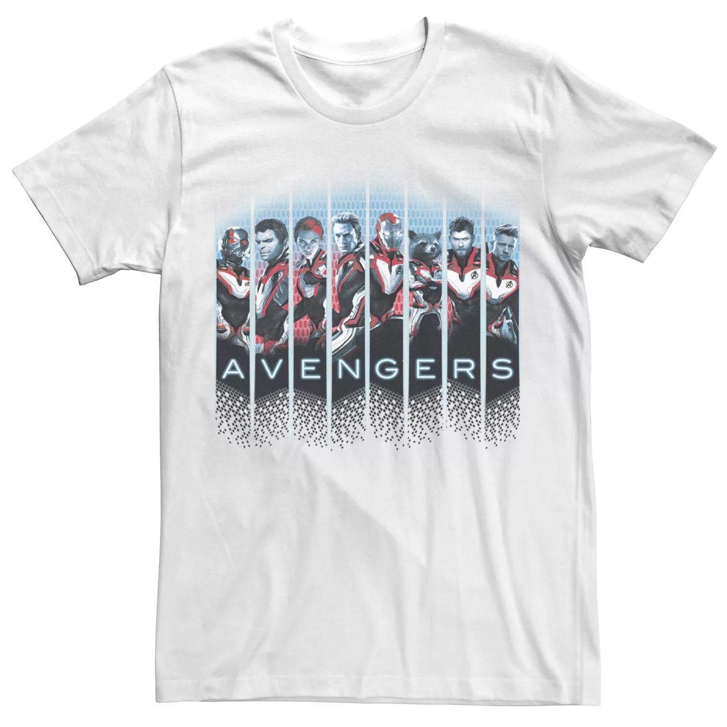 Мужская футболка с вставками в виде персонажей Avengers Endgame Marvel, белый
Мужская футболка с вставками в виде персонажей Avengers Endgame Marvel, белый