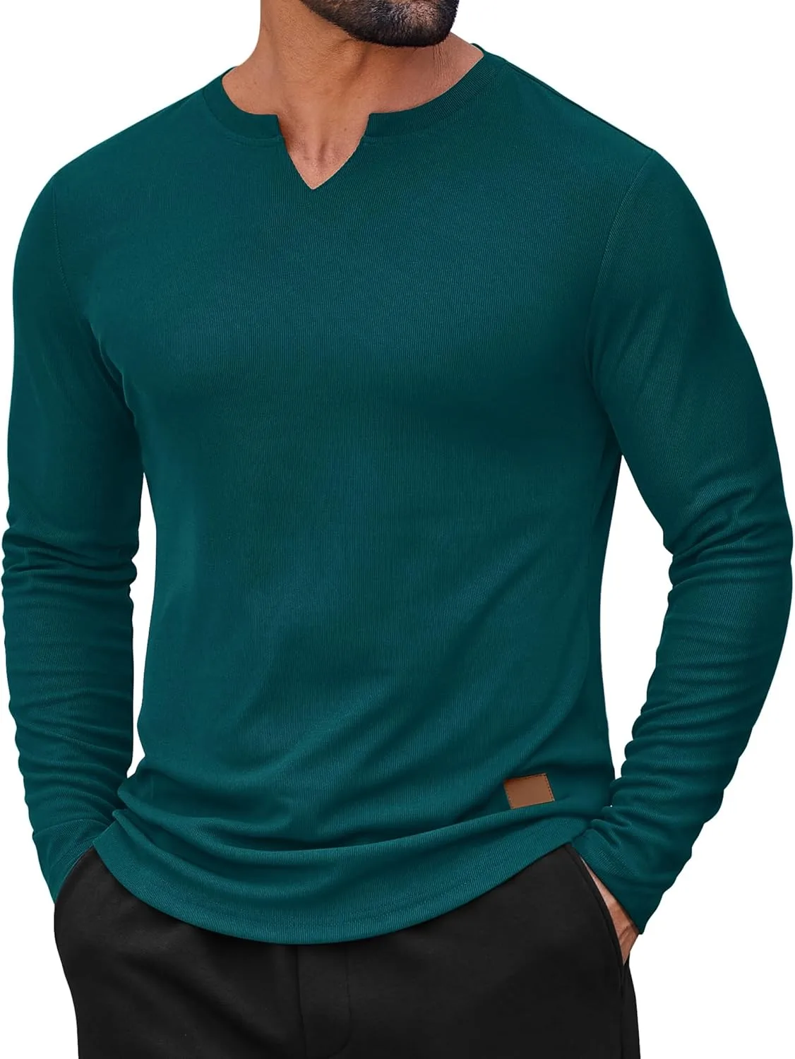 COOFANDY мужская футболка с длинным рукавом V-образным вырезом Slim Fit
COOFANDY мужская футболка с длинным рукавом V-образным вырезом Slim Fit