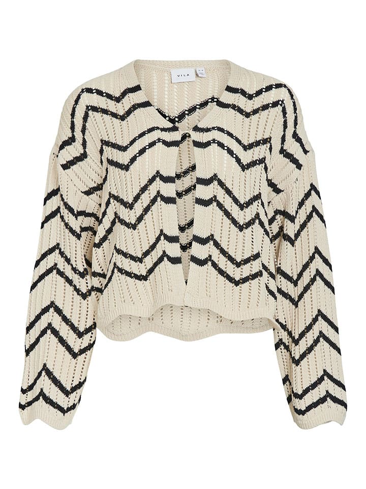 Кардиган Vila, кремовый/черный 
Кардиган Vila, кремовый/черный