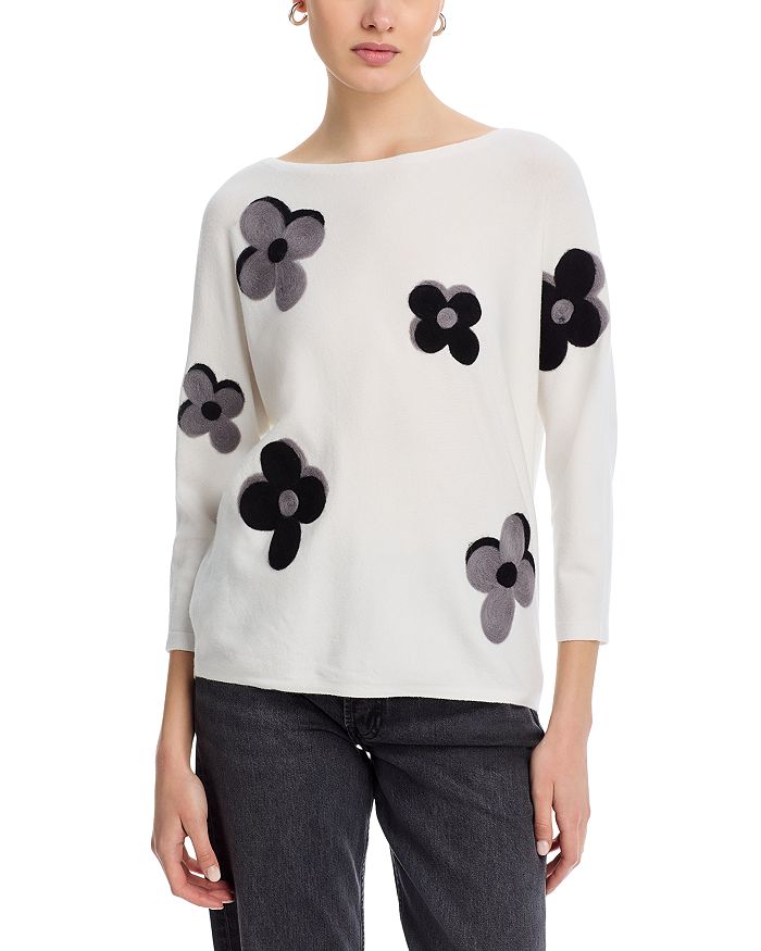 Свитер с цветочным принтом и рукавом долман Sioni, белый
Свитер с цветочным принтом и рукавом долман Sioni, белый