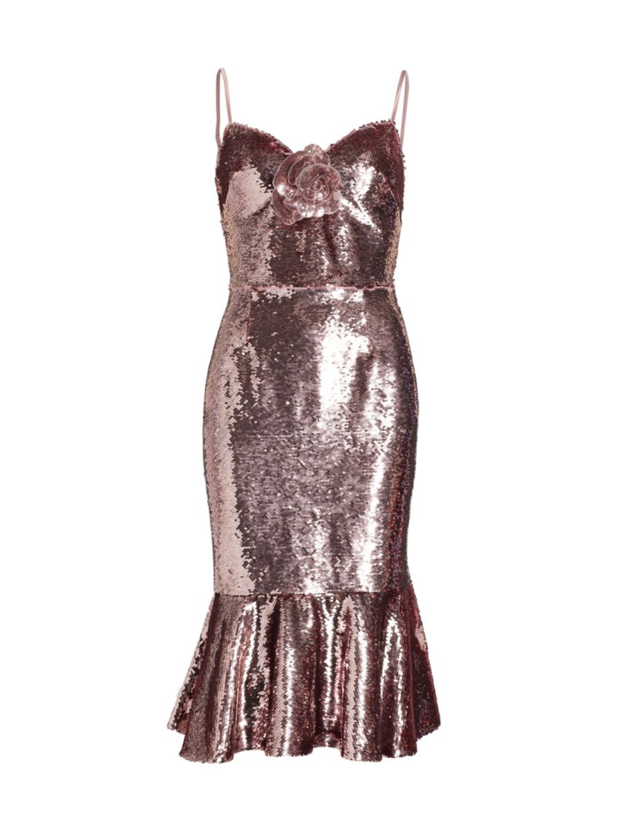 Платье миди, украшенное пайетками Marchesa Notte, цвет Blush
Платье миди, украшенное пайетками Marchesa Notte, цвет Blush