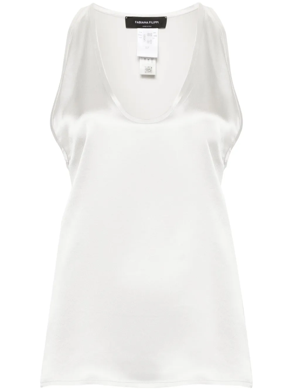 Шелковый топ с U-образным вырезом Fabiana Filippi, серый
Шелковый топ с U-образным вырезом Fabiana Filippi, серый