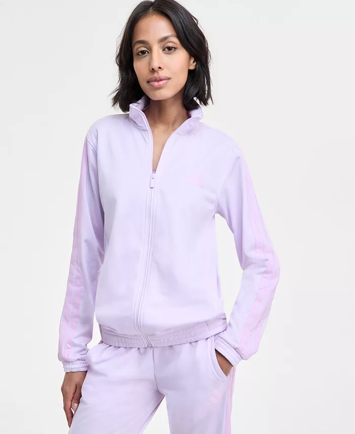 Женская трикотажная куртка Track Jacket с тремя полосками adidas, фиолетовый
Женская трикотажная куртка Track Jacket с тремя полосками adidas, фиолетовый
