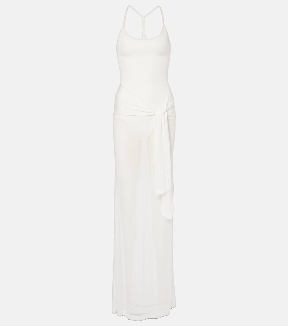 Прозрачное платье La Robe Maille Nodo Jacquemus, цвет off-white
Прозрачное платье La Robe Maille Nodo Jacquemus, цвет off-white