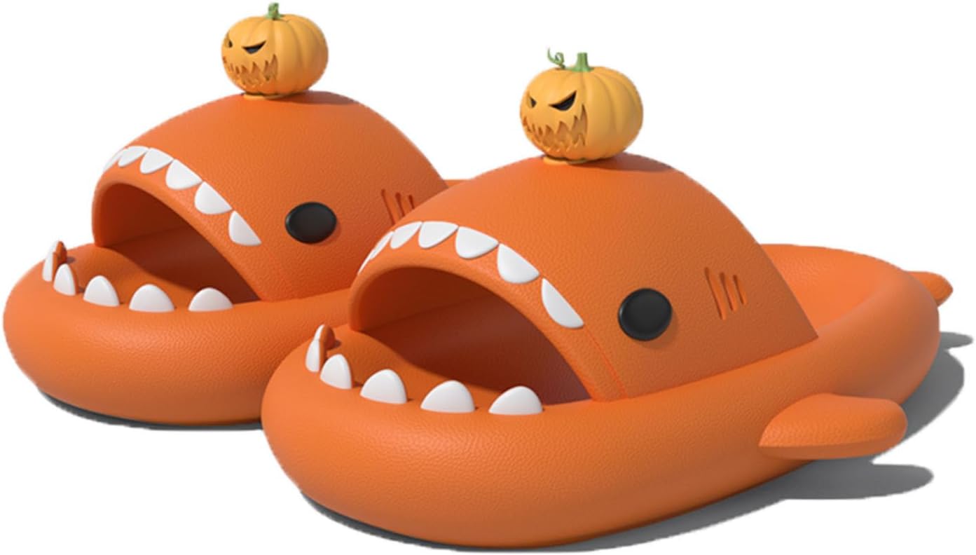 Тапочки Zureto Halloween Christmas Shark Slides, новые 2023 года, унисекс, облачные шлепанцы с акулой, оранжевый
Тапочки Zureto Halloween Christmas Shark Slides, новые 2023 года, унисекс, облачные шлепанцы с акулой, оранжевый