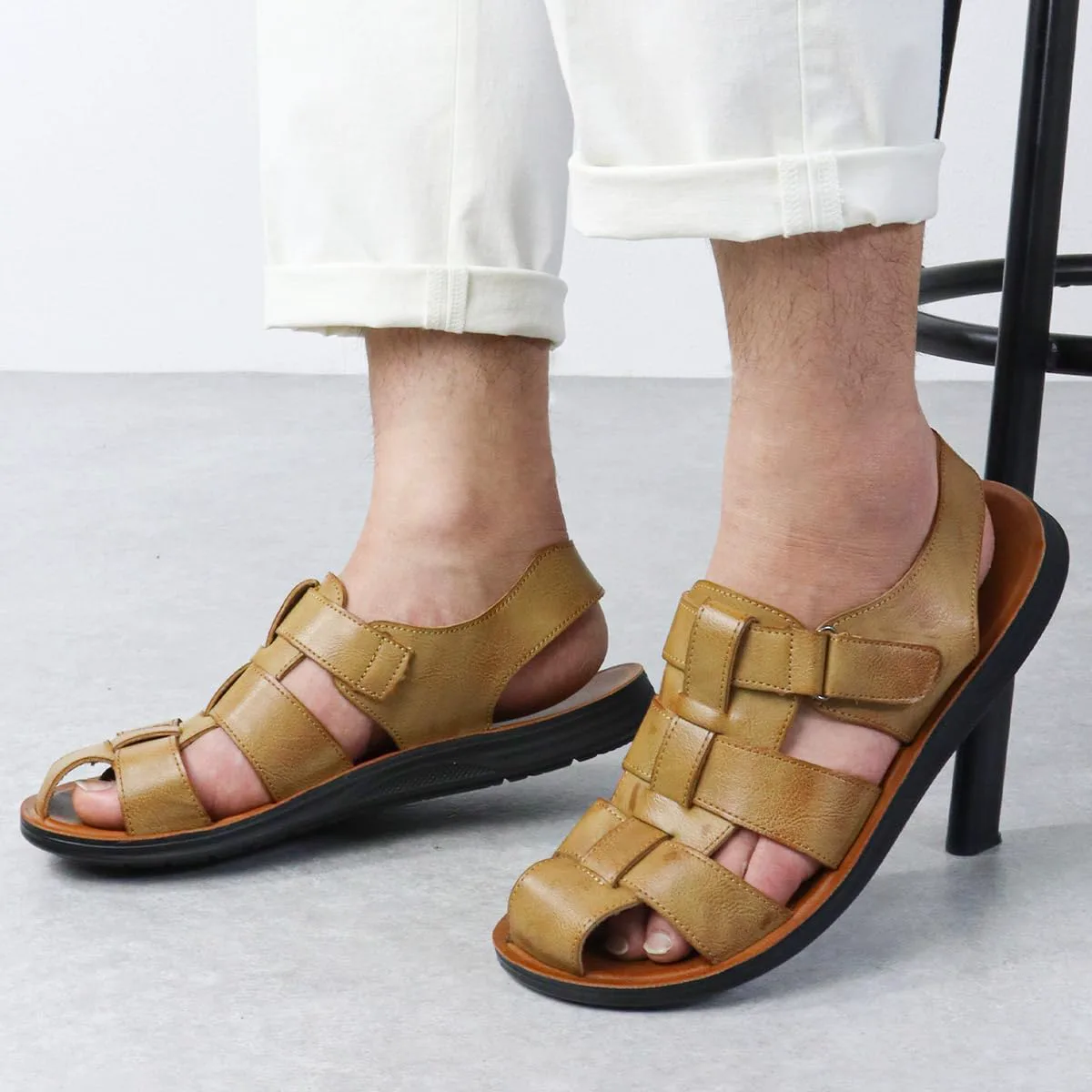 Мужские сандалии Gluca с легким ремешком на щиколотке AAA+, черный
Мужские сандалии Gluca с легким ремешком на щиколотке AAA+, черный