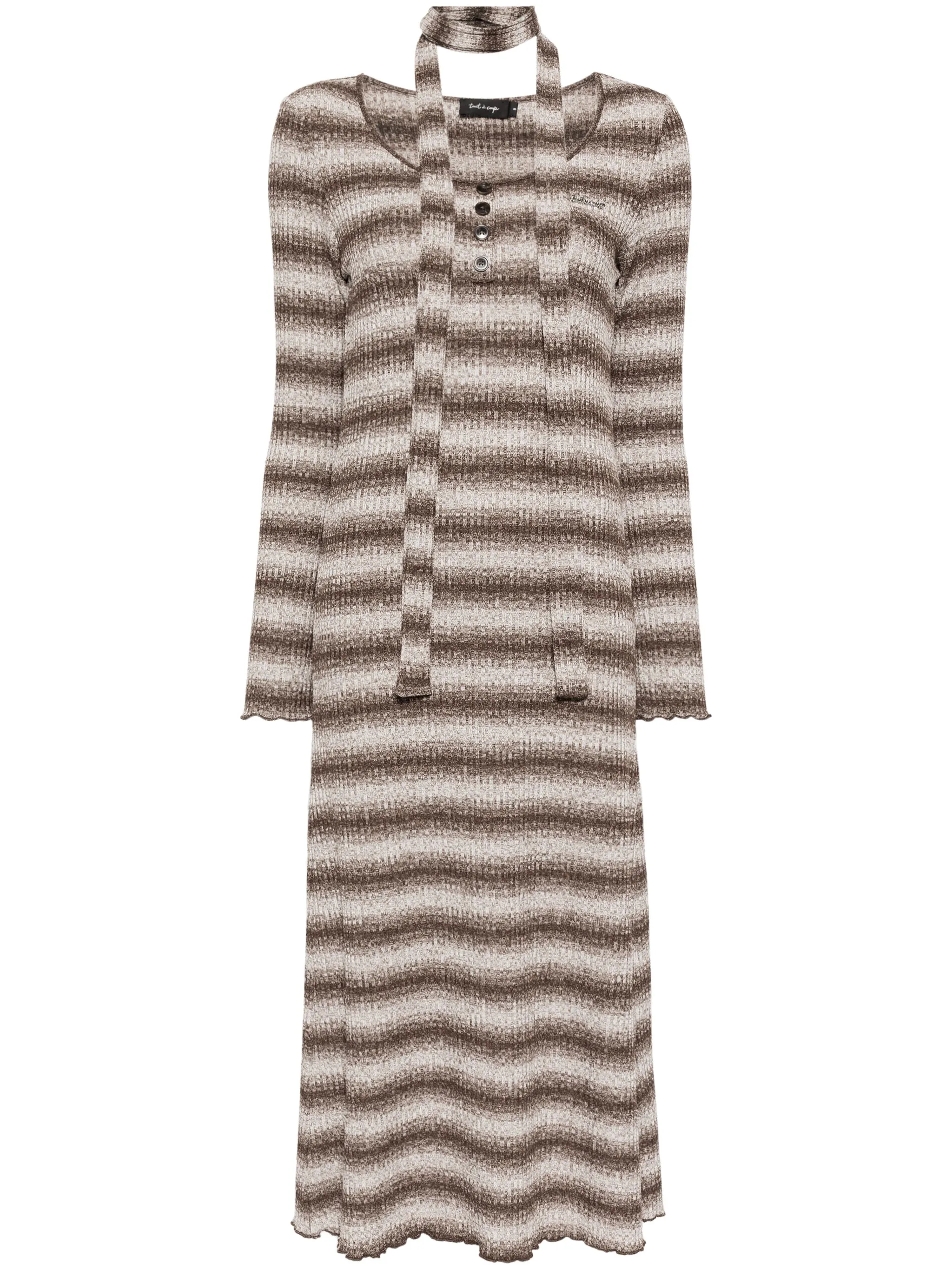 Платье в полоску Tout A Coup, коричневый
Платье в полоску Tout A Coup, коричневый