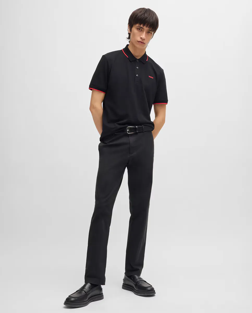 Узкие брюки-чиносы из эластичного хлопкового габардина Hugo, черный
Узкие брюки-чиносы из эластичного хлопкового габардина Hugo, черный