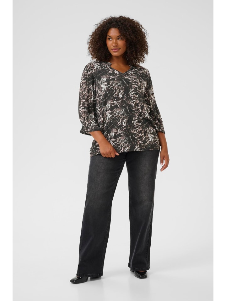 KAFFE curve Блузка с длинными рукавами KClunda, стандартный крой, черно-серый, с абстрактным графическим рисунком
KAFFE curve Блузка с длинными рукавами KClunda, стандартный крой, черно-серый, с абстрактным графическим рисунком