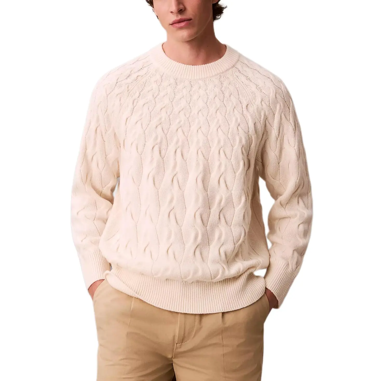 Calvin Klein Мужской свитер, античный белый, круглый вырез, умеренный крой
Calvin Klein Мужской свитер, античный белый, круглый вырез, умеренный крой