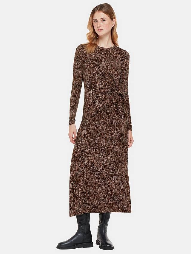 Трикотажное платье с галстуком в виде кофейных зерен Whistles, черный/разноцветный
Трикотажное платье с галстуком в виде кофейных зерен Whistles, черный/разноцветный