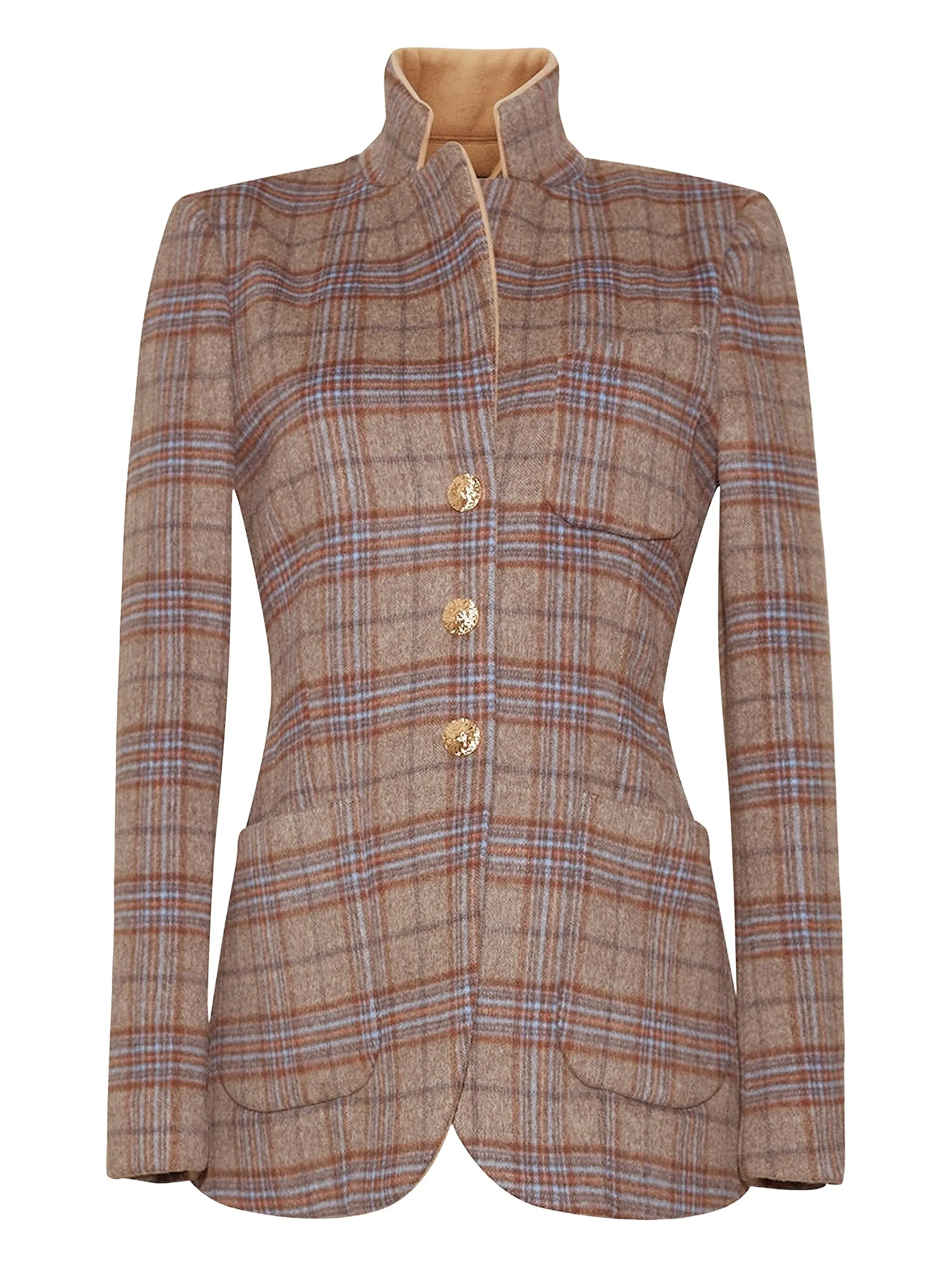 Шерстяной блейзер Ross в клетку Cara Cara, серый
Шерстяной блейзер Ross в клетку Cara Cara, серый