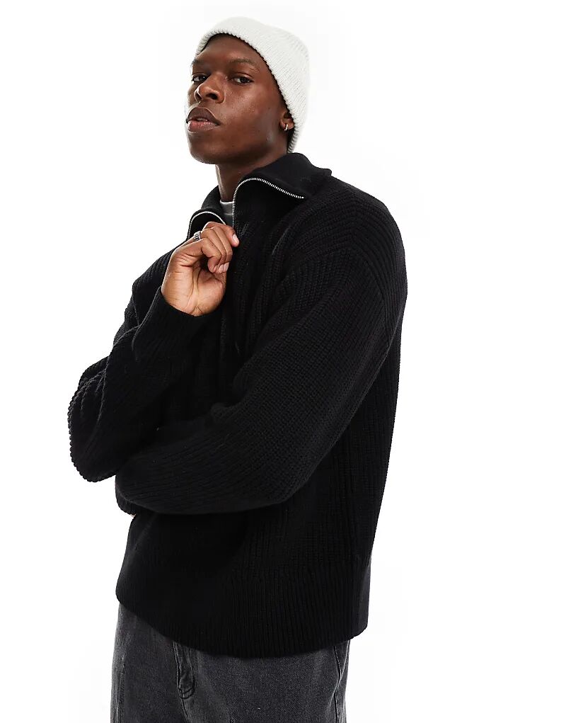 Джемпер Jim из смеси шерсти с застежкой-молнией на половину длины черного цвета Weekday
Джемпер Jim из смеси шерсти с застежкой-молнией на половину длины черного цвета Weekday