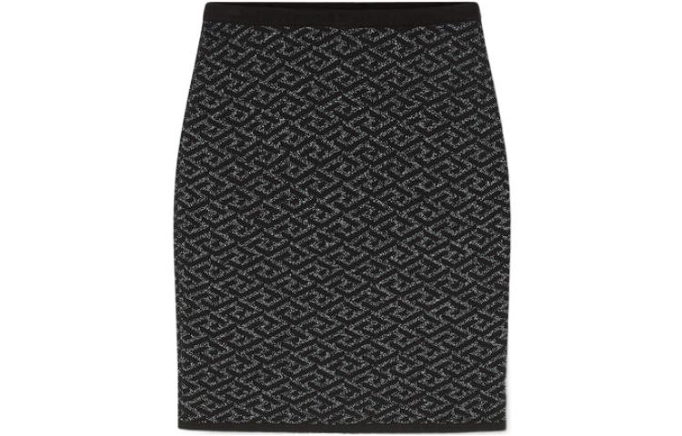 Монограммированный жаккардовый вязаный юбка VERSACE, черный
Монограммированный жаккардовый вязаный юбка VERSACE, черный