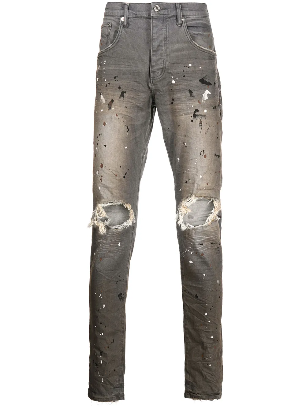 Джинсы с эффектом разбрызганной краски Purple Brand, серый
Джинсы с эффектом разбрызганной краски Purple Brand, серый