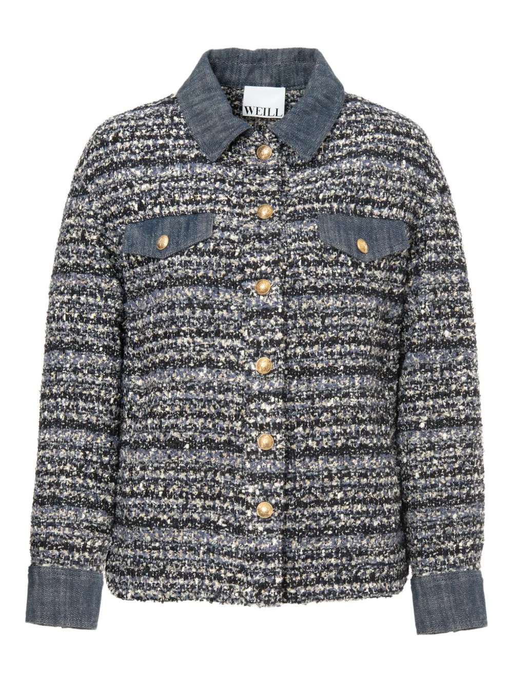 Джинсовая рубашка-овершот из твида Weill Paris, синий
Джинсовая рубашка-овершот из твида Weill Paris, синий