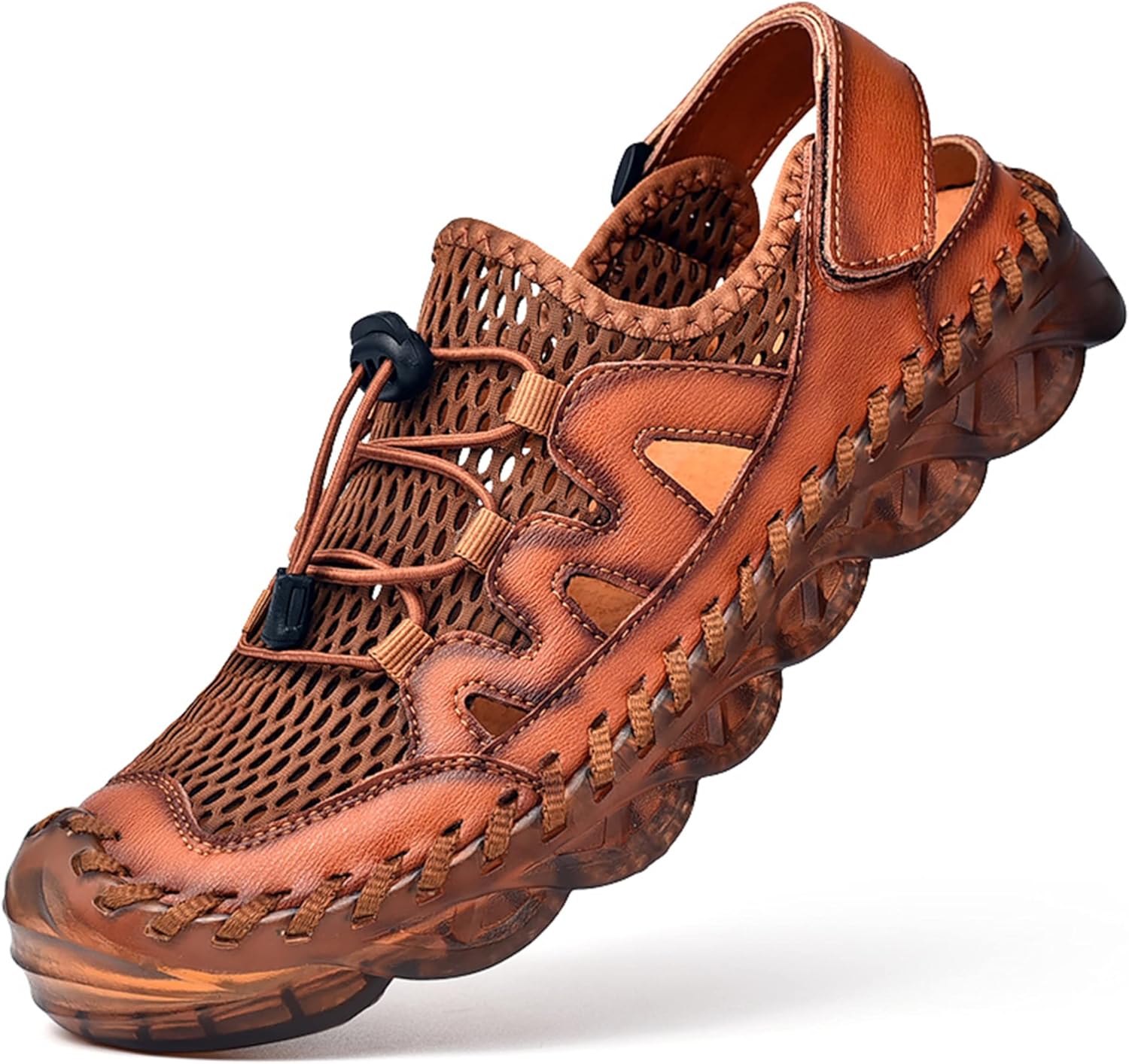 Мужские сандалии Qiucdzi с закрытым носком, спортивные сандалии, повседневные кожаные сандалии ручной работы, регулируемые сандалии-рыбацкие для пляжа, для прогулок на улице и вождения, коричневый
Мужские сандалии Qiucdzi с закрытым носком, спортивные сандалии, повседневные кожаные сандалии ручной работы, регулируемые сандалии-рыбацкие для пляжа, для прогулок на улице и вождения, коричневый
