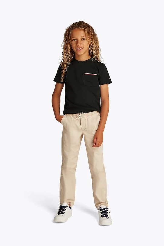 Детская хлопковая футболка Tommy Hilfiger, черный
Детская хлопковая футболка Tommy Hilfiger, черный