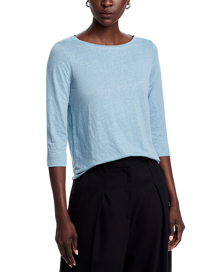 Топ с лодочкой и рукавом три четверти Majestic Filatures, синий
Топ с лодочкой и рукавом три четверти Majestic Filatures, синий