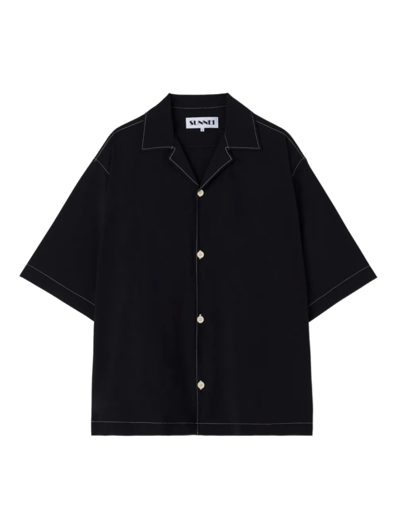 Рубашка с короткими рукавами и контрастной строчкой Sunnei, черный
Рубашка с короткими рукавами и контрастной строчкой Sunnei, черный