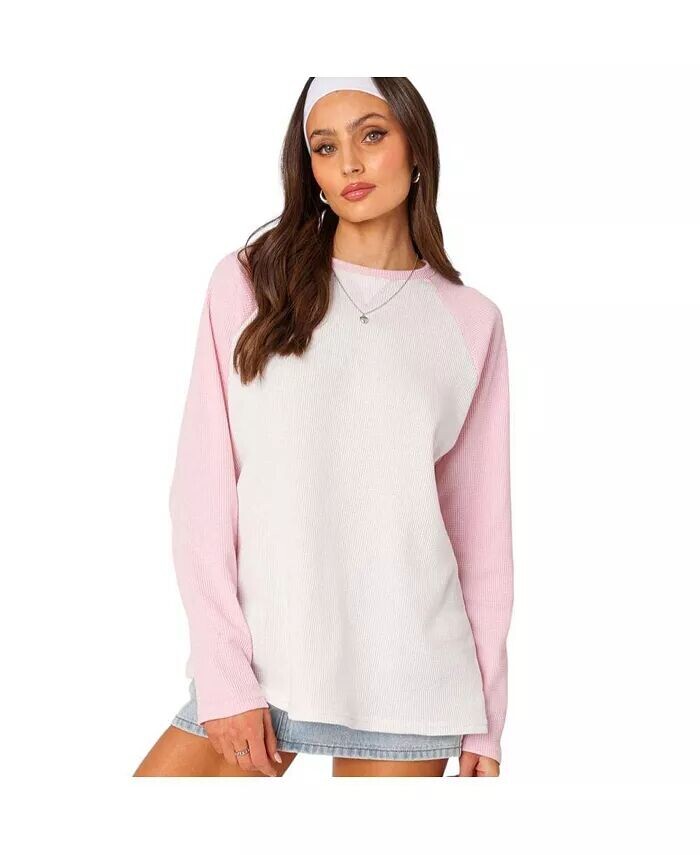 Женский топ оверсайз вафельного цвета Me Time Edikted, розовый
Женский топ оверсайз вафельного цвета Me Time Edikted, розовый