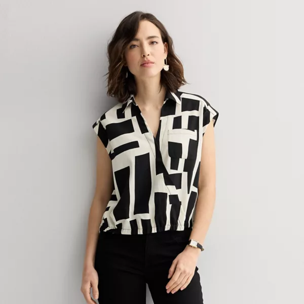 Женская рубашка-стихаря «долман» Nine West, цвет ivory block abstract
Женская рубашка-стихаря «долман» Nine West, цвет ivory block abstract