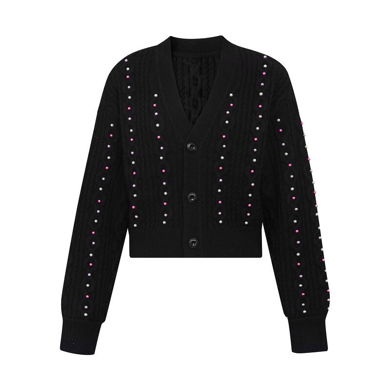 Кардиган вязаный Deep Breath с бисером, персиковый
Кардиган вязаный Deep Breath с бисером, персиковый