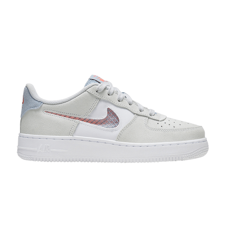 Кроссовки Nike Air Force 1 Low GS 'Transparent White Swoosh', белый 
Кроссовки Nike Air Force 1 Low GS 'Transparent White Swoosh', белый