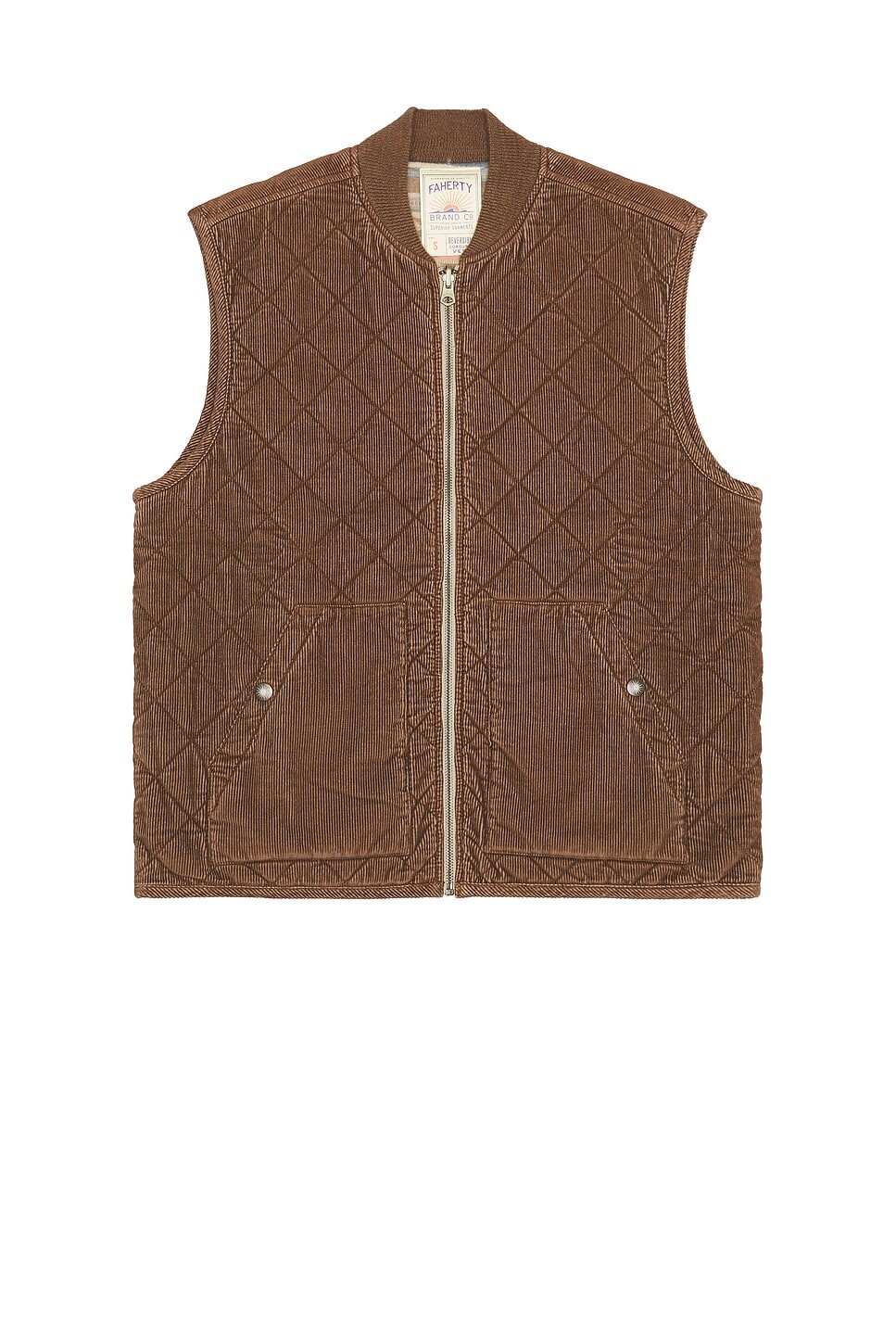 Двусторонний вельветовый жилет Faherty, коричневый
Двусторонний вельветовый жилет Faherty, коричневый