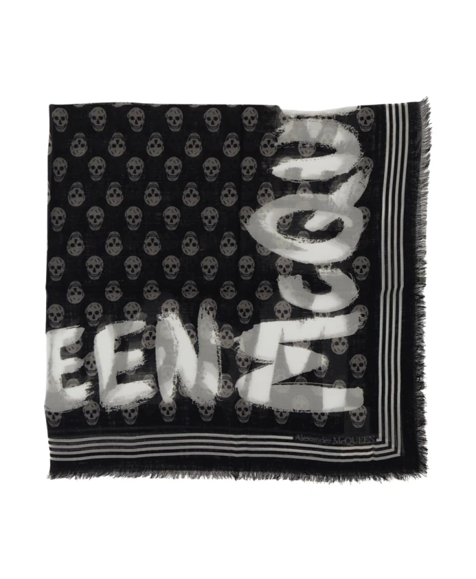 Роскошный шелковый шарф Alexander Mcqueen, черный
Роскошный шелковый шарф Alexander Mcqueen, черный