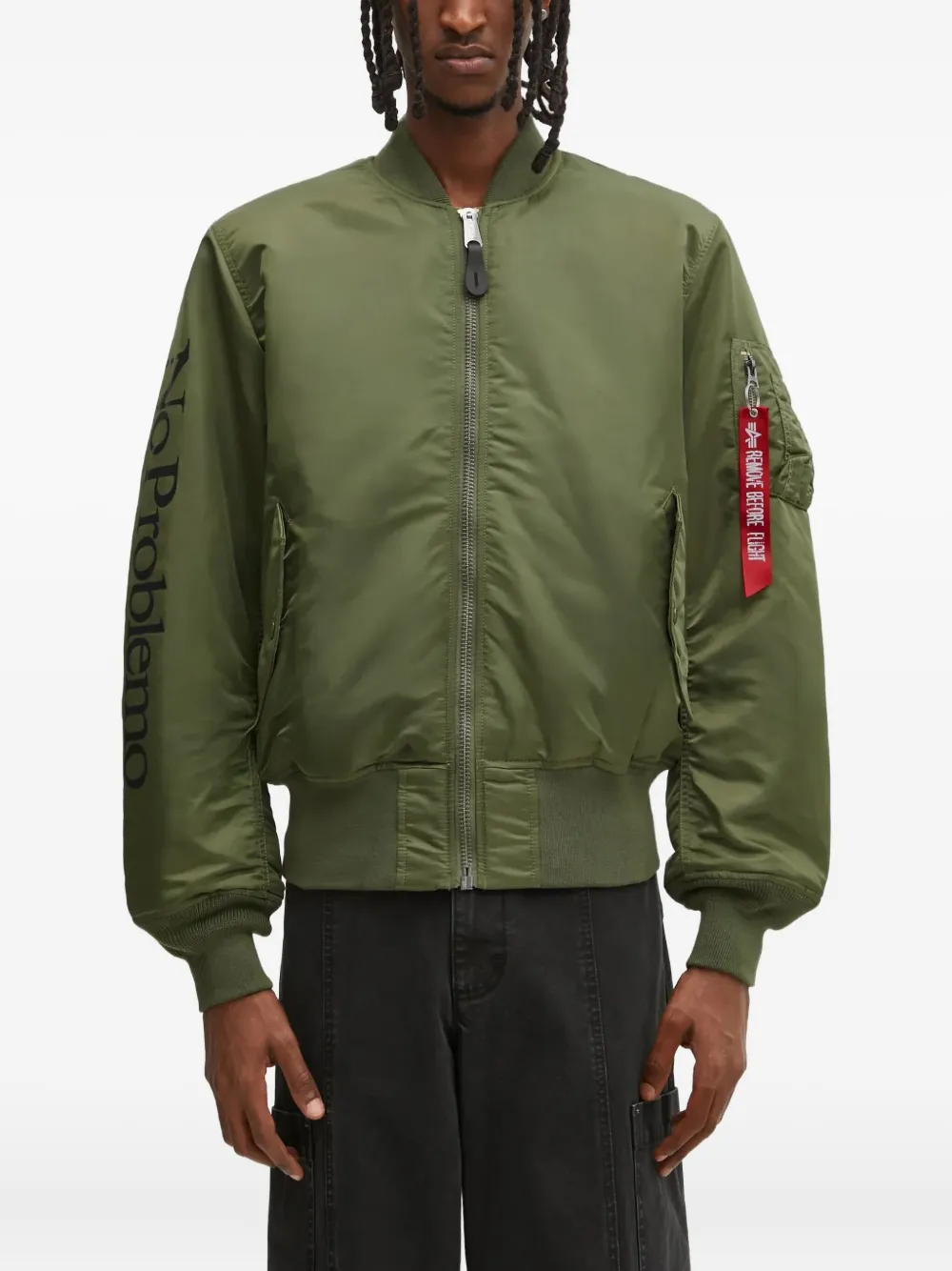 Бомбер на молнии No Problemo, зеленый
Бомбер на молнии No Problemo, зеленый