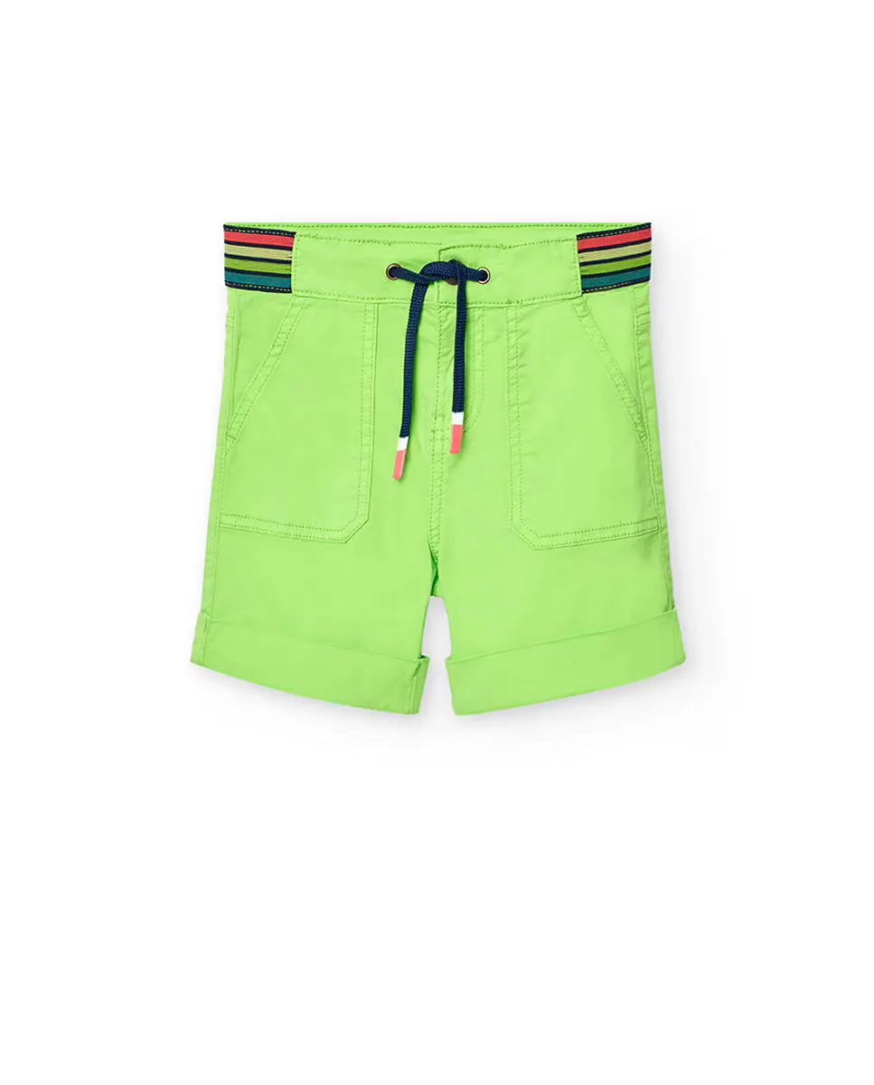 Детские бермуды с контрастной полосатой резинкой и шнурком для регулировки Boboli, зеленый
Детские бермуды с контрастной полосатой резинкой и шнурком для регулировки Boboli, зеленый