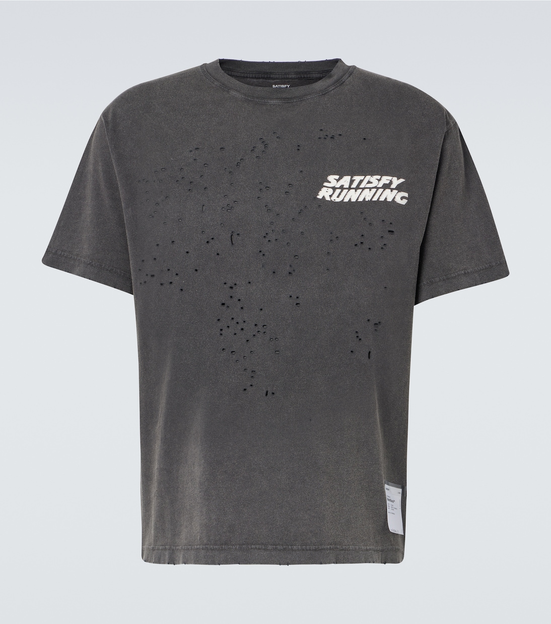 Футболка из хлопкового джерси с потертым логотипом Satisfy, Aged Black
Футболка из хлопкового джерси с потертым логотипом Satisfy, Aged Black