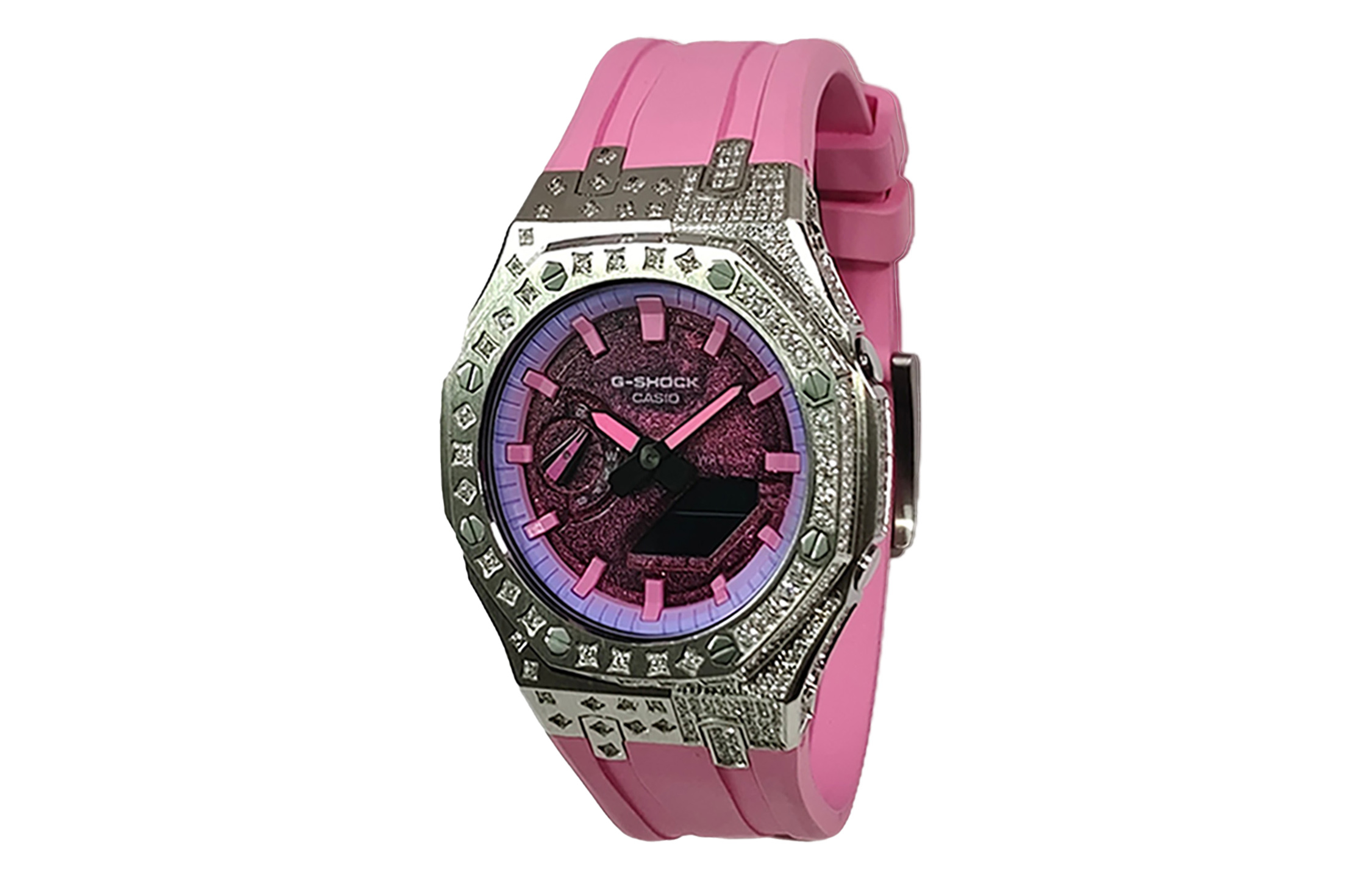 CASIO Часы Retrofit Series GA2100 Collection Quartz Movement Fluoroelastomer Strap Watch Men's Watch Pink Watch Dial
CASIO Часы Retrofit Series GA2100 Collection Quartz Movement Fluoroelastomer Strap Watch Men's Watch Pink Watch Dial