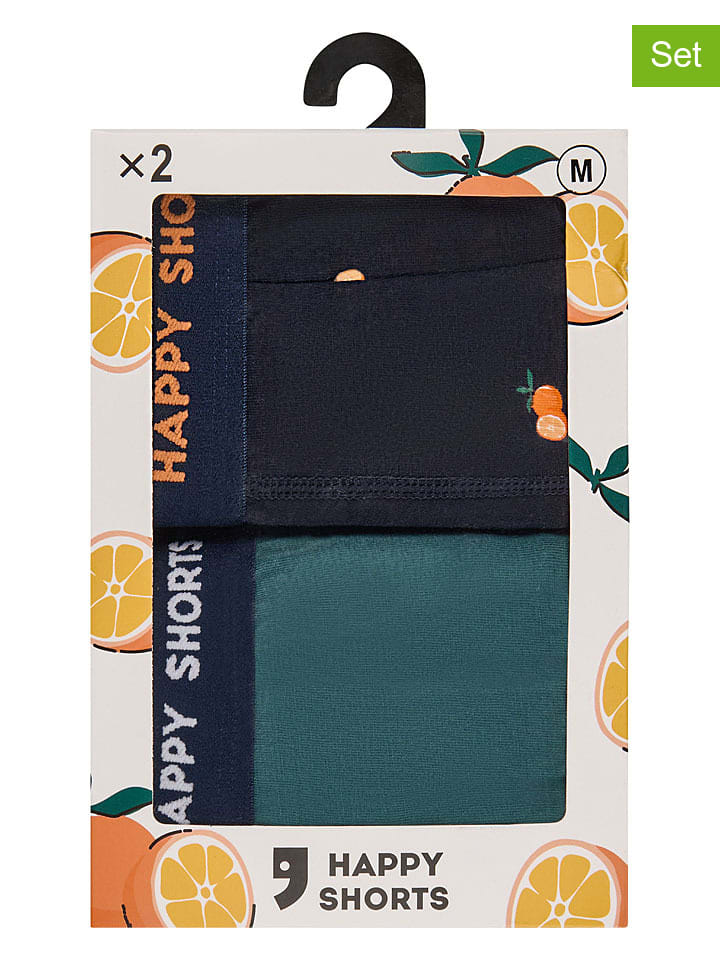 Happy Shorts Комплект из 2 штук: боксерские шорты бирюзового/темно-синего цвета
Happy Shorts Комплект из 2 штук: боксерские шорты бирюзового/темно-синего цвета