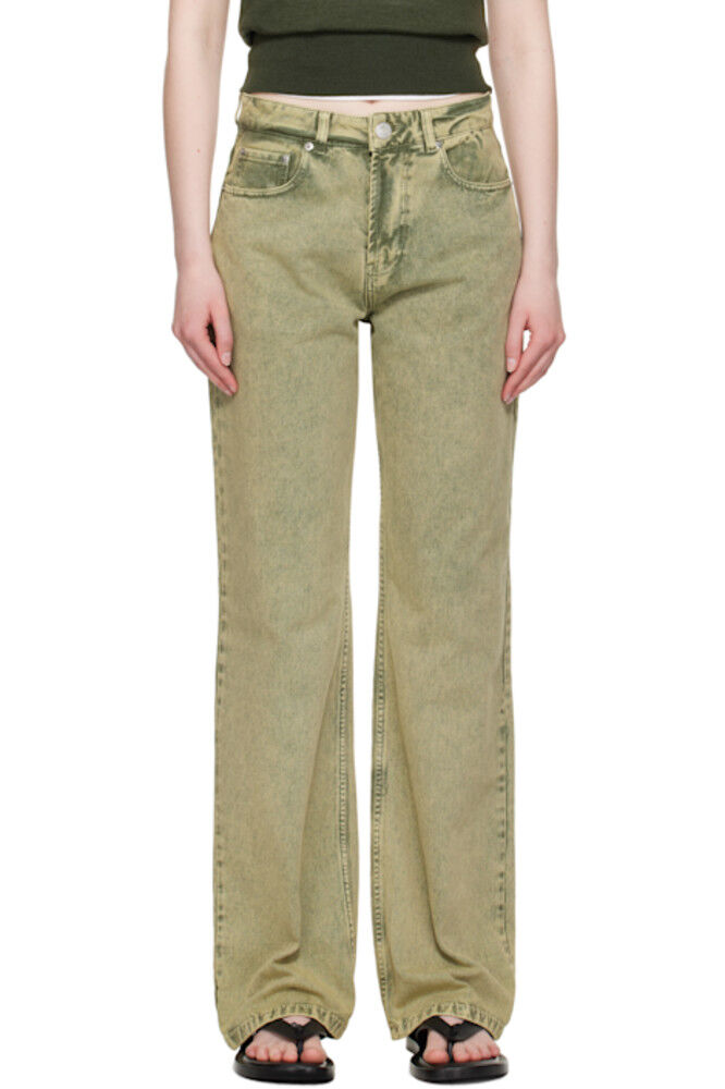 Джинсы большого размера цвета хаки из хлопка AMI Paris
Джинсы большого размера цвета хаки из хлопка AMI Paris