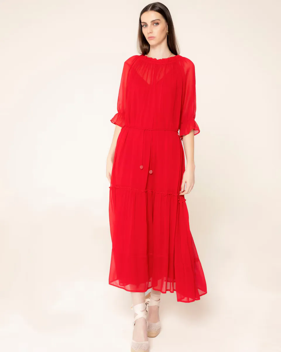 Платье Madeira с длинными рукавами и струящейся тканью Niza, красный
Платье Madeira с длинными рукавами и струящейся тканью Niza, красный